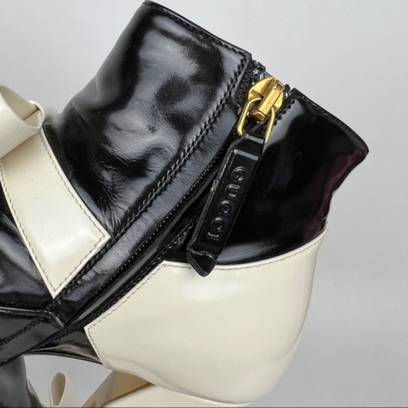 Gucci Nimue Mary Jane Patent Colorblock Ankle Boot - Picture 12 of 13
